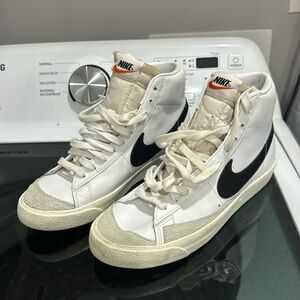 NIKE - Classic hightop sneakers white with black check - WS - 9